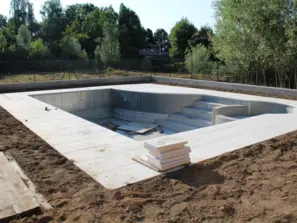 Construction d'une piscine à Dijon.